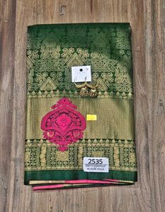 Elegant Green Banarasi Silk Saree