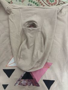 Geometric Print Hoodie for Women