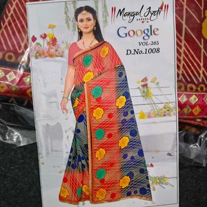 Floral Print Saree