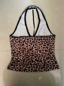 Leopard Print Halter Top