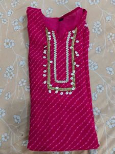Pink Leheriya Kurtil