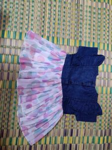Cute Denim &amp; Tulle Dress