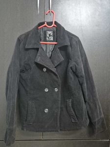 Stylish Black Corduroy Jacket