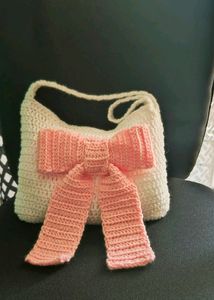 White Bow SlingBag