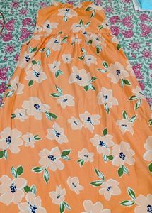 Floral Print Coral Night Gown