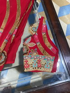 Heavy Red Sari With Blouse