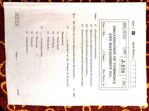 12 th plain commerce board questions papers