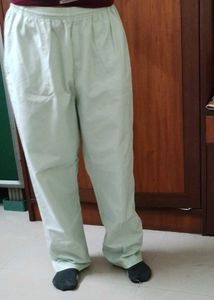 Light Green Wide-Leg Pants