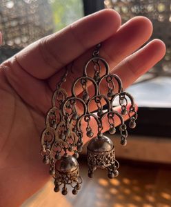 Indowestern Set of Oxidized Earrings