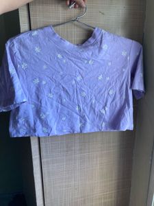 Cute Lavender Crop Top