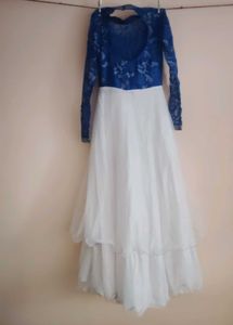 White Layered Gown  For 12 to 17 Year Girls