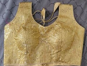 Gold Sequin Blouse - Party Ready! (38 Alterable)