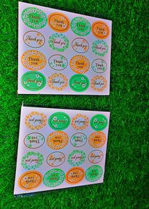 80pcs Glossy Thankyou Sticker