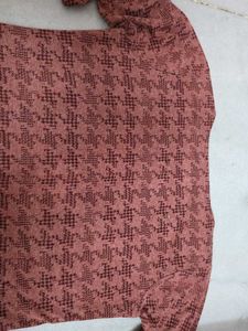 Patterned Long Sleeve Top