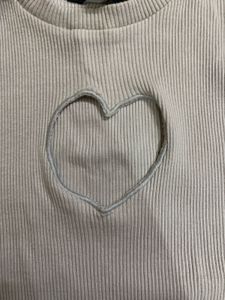 Heart Cut Out Detail Crop Top