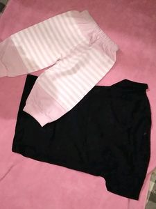 Black And Baby Pink Combination Beautiful Dress