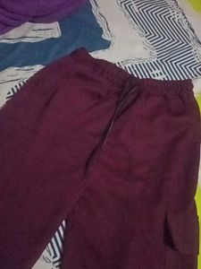 Maroon Casual Pants