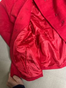 Red Button-Down Jacket