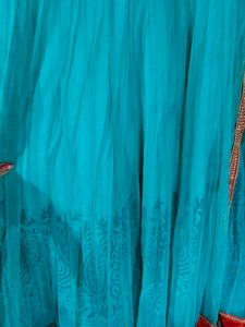 Turquoise Embellished Anarkali