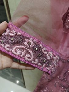 Pretty Pink Ethnic Gown With Dupatta