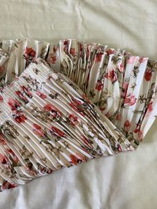 Floral Pleated Skirt