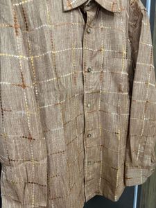 Men&#39;s Brown Checked Shirt