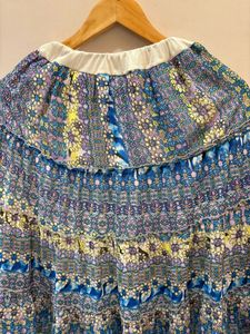 Tiered Floral Print Skirt