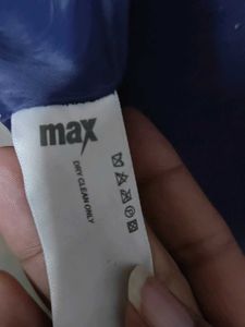 Max Women’s Long Winter Coat Lavender Blue Shade