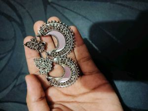 Silver Crescent Earrings