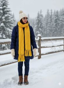 Yellow Knitted Scarf