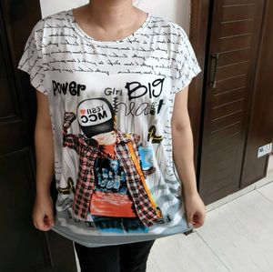 Women Printed Long Length Casual Top