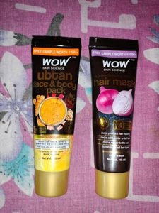 Wow Hair Mask And Ubtan Face &amp; Body Pack ✨