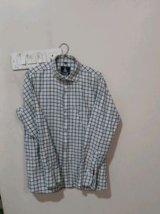 White Check Boyfriend Shirt