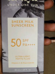 Sheer Milk Sunscreen Spf 50+