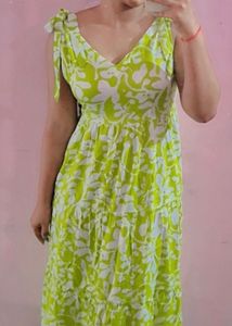 Green &amp; White Sundress