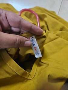 Mustard Yellow Peplum Top