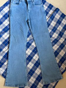 Baby Blue Bootcut Flare Jeans- 28