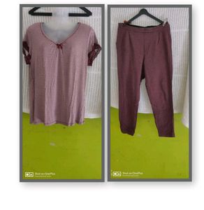 Cute Burgundy Lounge Set