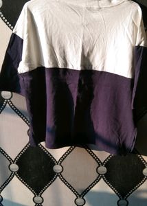 Blue &amp; White Oversized T-shirt