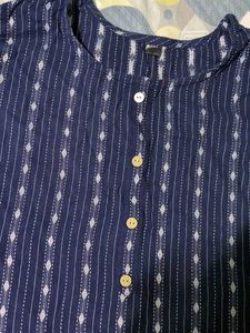 Striped Navy Blue short Kurti