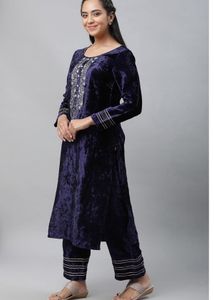 Elegant Velvet Kurta Set