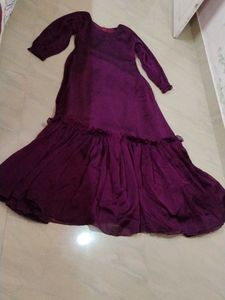 Fishcut Elegant Purple Colour Gown