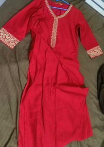 Red Kurta Set