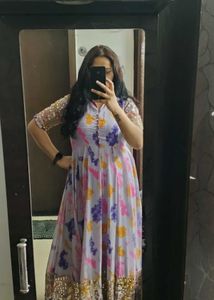 Embellished Full Length Anarkali Dress