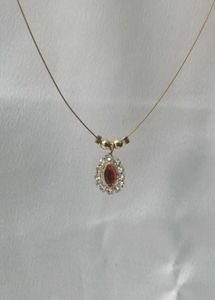 Red Elegant Gold-tone Necklace
