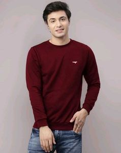 Maroon Crew Neck Sweatshirt, M Size
