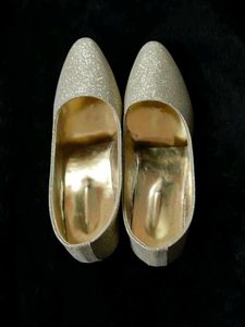 Sparkling Golden Ballerina Flats