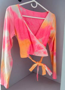 Tie-Dye Wrap Top