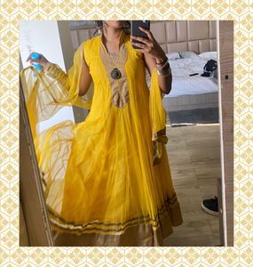 Yellow Anarkali Suit
