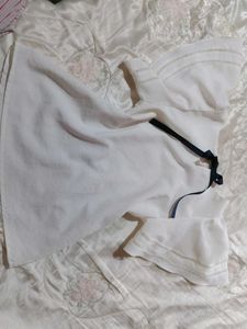 White Blouse with Bow Detail